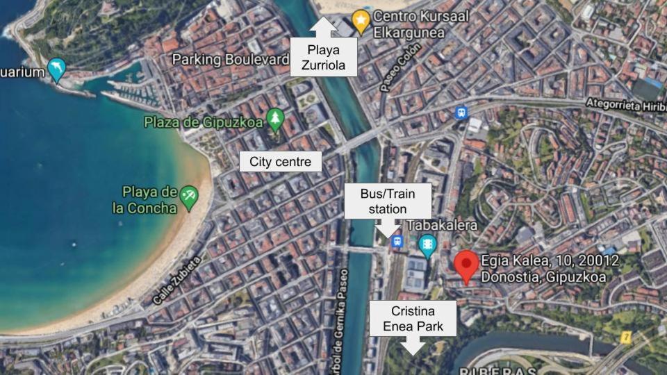 Centrico, Junto A Estacion De Bus/Tren, Y Playas Apartment Сан Себастиан Екстериор снимка